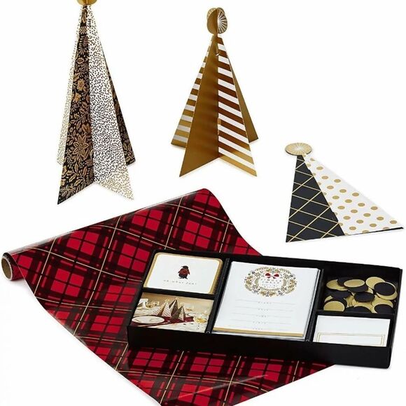 Hallmark Plaid Hostess Set, Holiday Table Set - 2 boxes - Picture 3 of 4